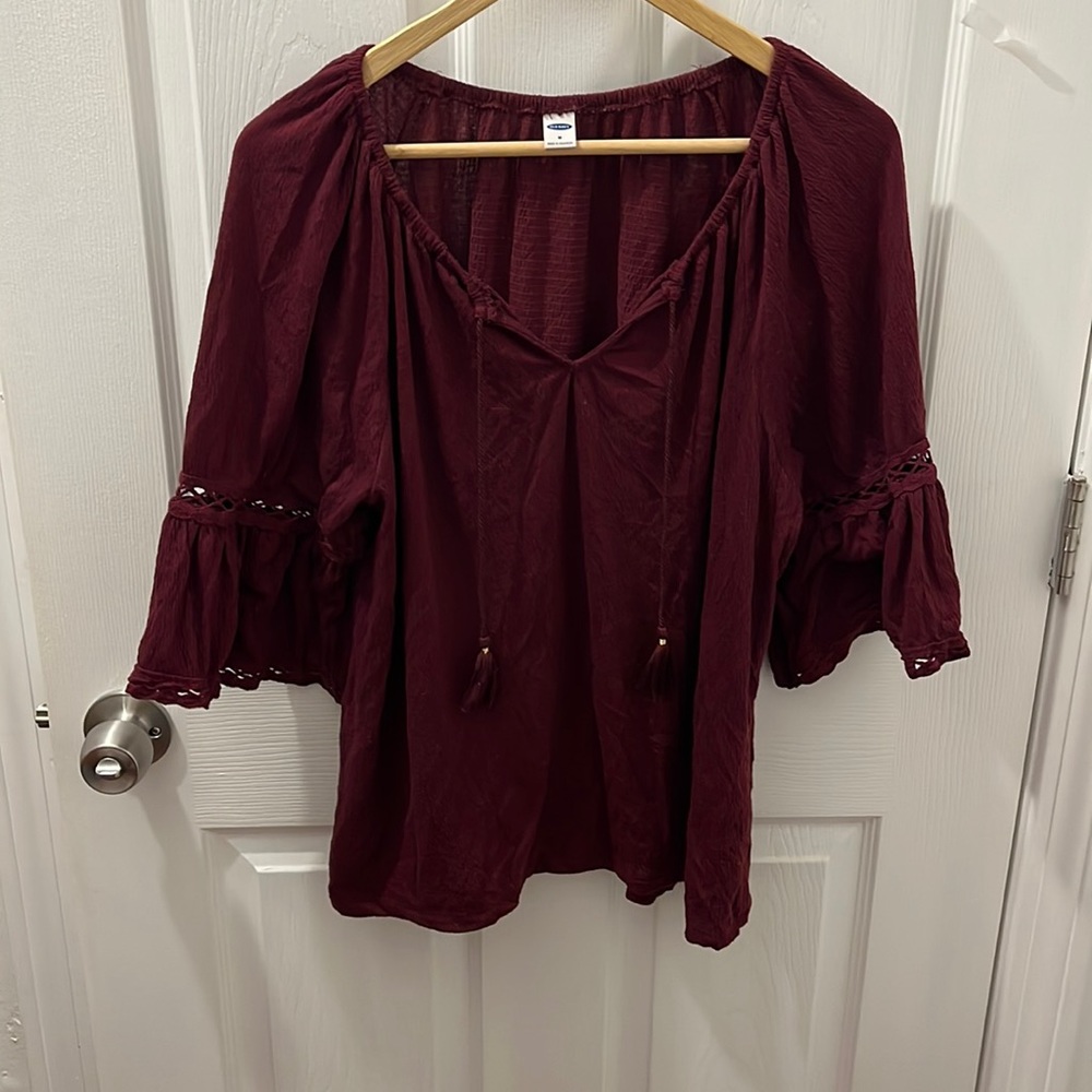 Maroon old navy blouse